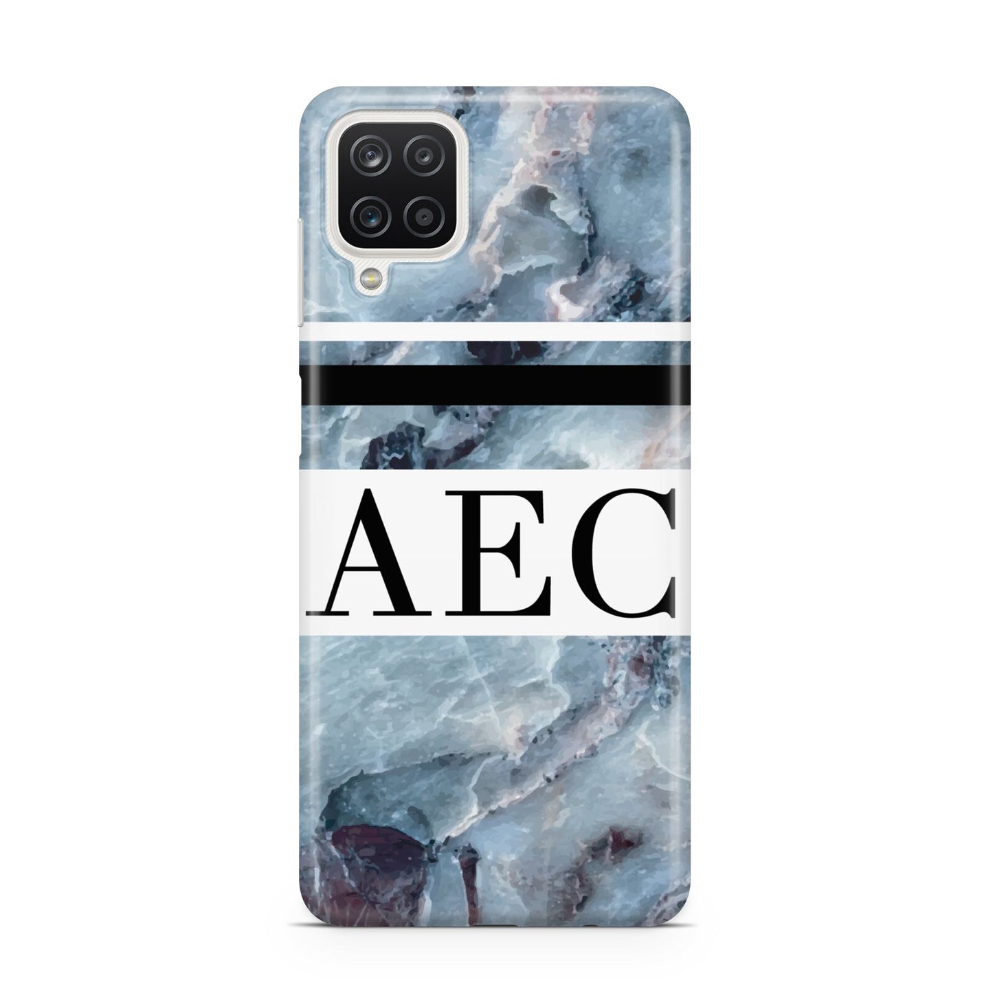 Personalised Initials Marble 9 Samsung A12 Case