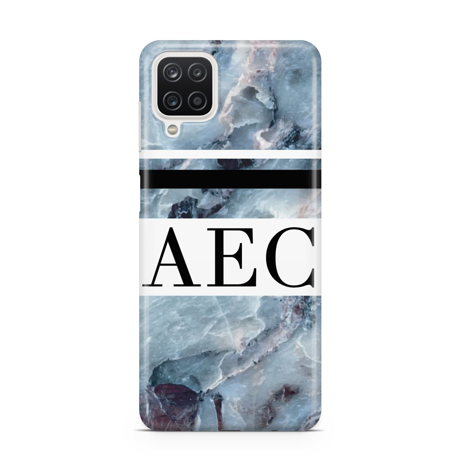 Personalised Initials Marble 9 Samsung A12 Case