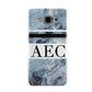 Personalised Initials Marble 9 Samsung Galaxy A3 Case