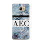 Personalised Initials Marble 9 Samsung Galaxy A5 2016 Case on gold phone