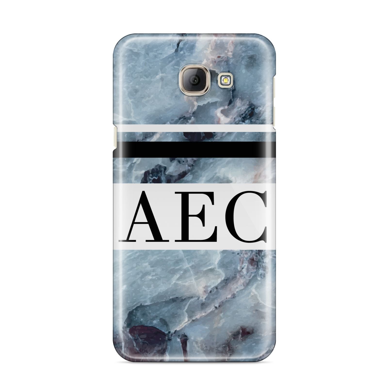 Personalised Initials Marble 9 Samsung Galaxy A8 2016 Case