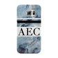 Personalised Initials Marble 9 Samsung Galaxy S6 Edge Case