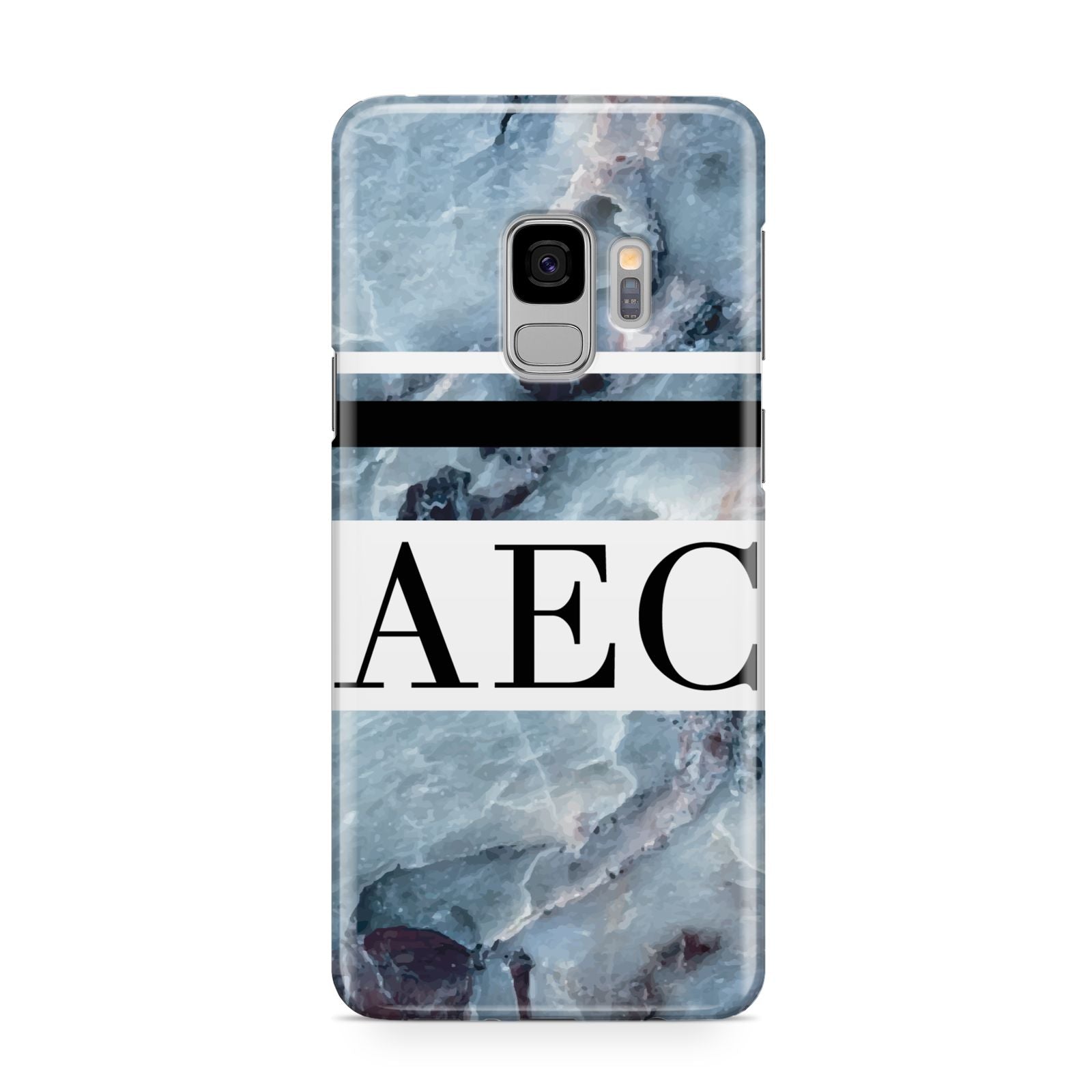 Personalised Initials Marble 9 Samsung Galaxy S9 Case