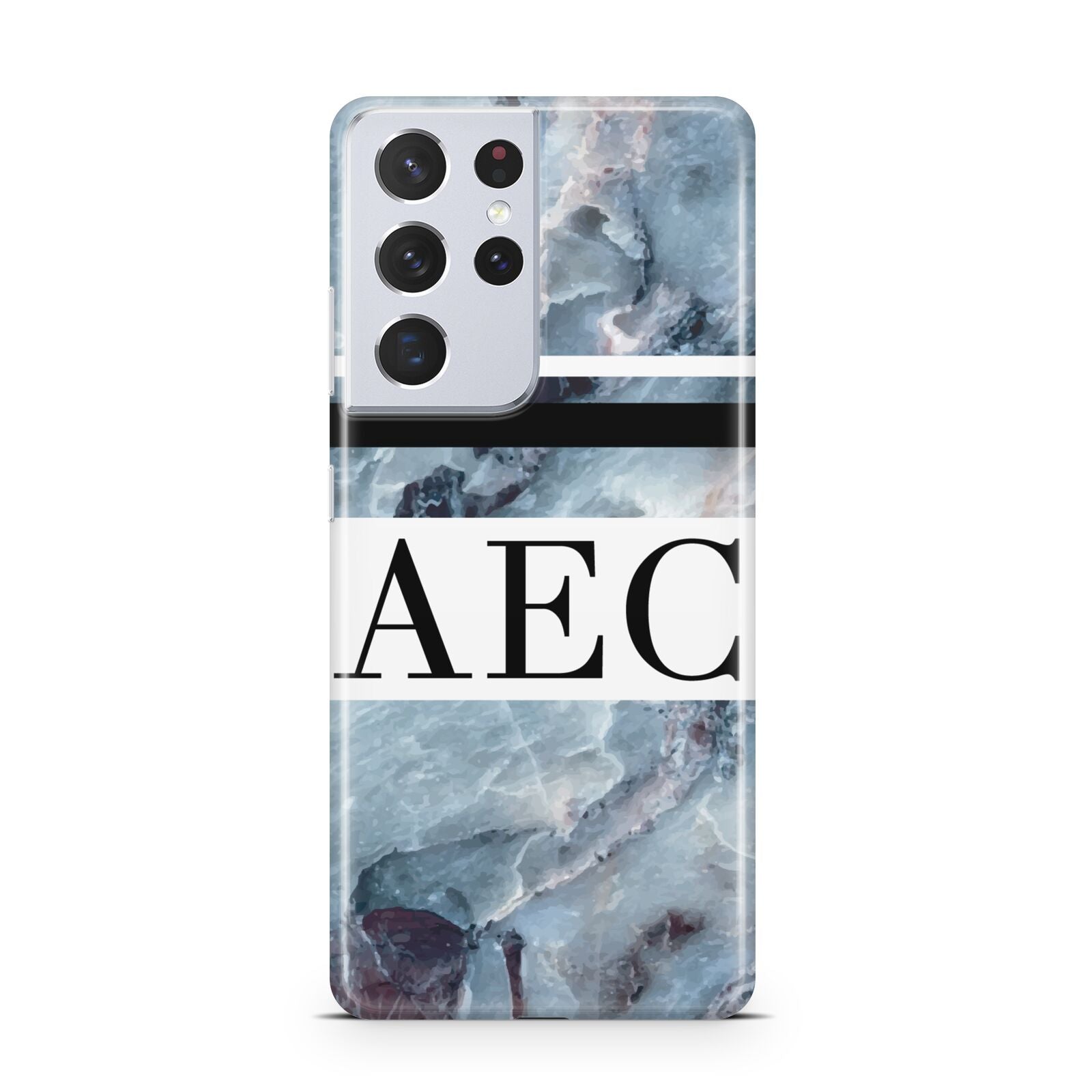 Personalised Initials Marble 9 Samsung S21 Ultra Case