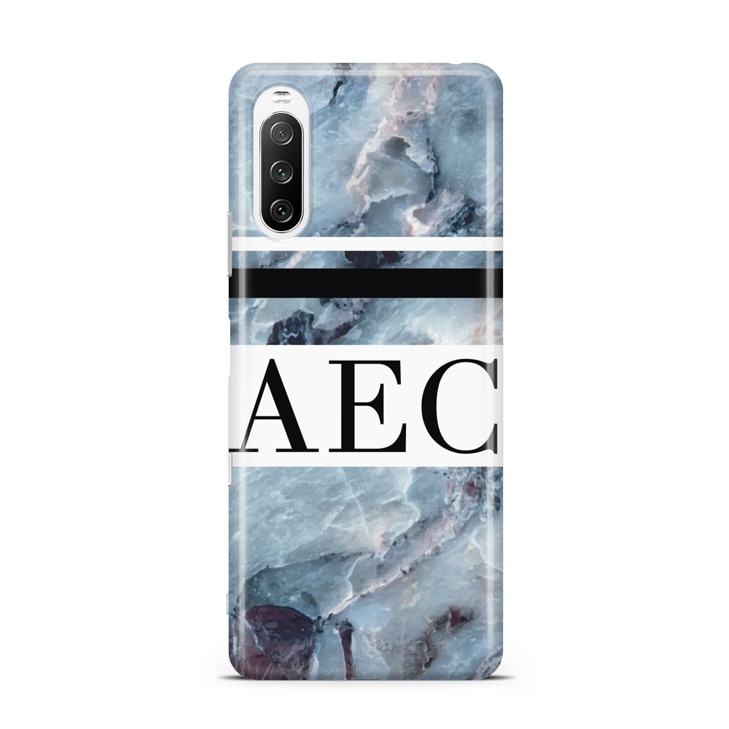 Personalised Initials Marble 9 Sony Xperia 10 III Case