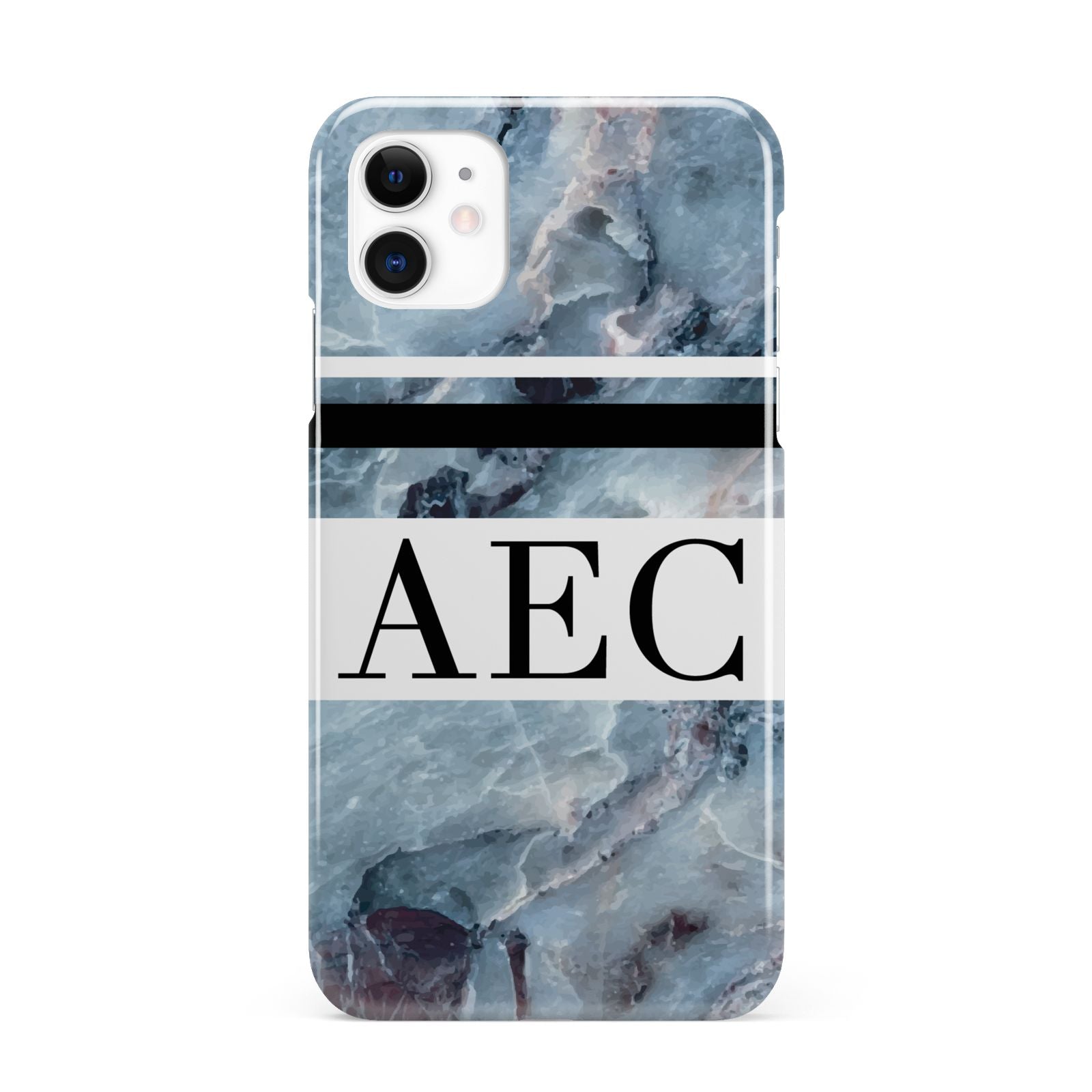 Personalised Initials Marble 9 iPhone 11 3D Snap Case