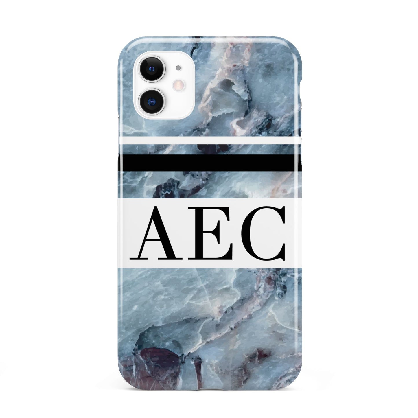 Personalised Initials Marble 9 iPhone 11 3D Tough Case