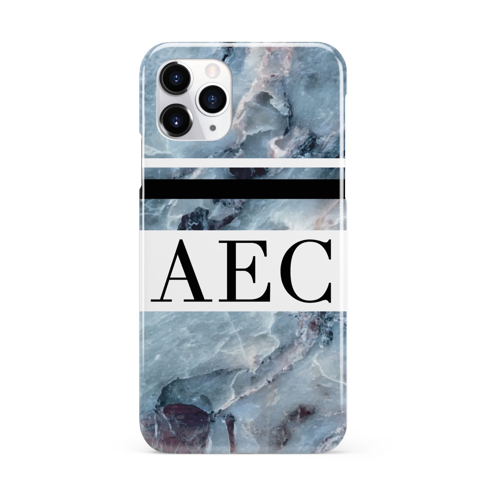 Personalised Initials Marble 9 iPhone 11 Pro 3D Snap Case