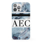 Personalised Initials Marble 9 iPhone 13 Pro Max Full Wrap 3D Snap Case