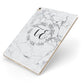 Personalised Initials Marble Apple iPad Case on Gold iPad Side View