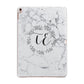 Personalised Initials Marble Apple iPad Rose Gold Case