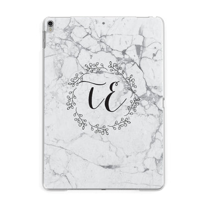 Personalised Initials Marble Apple iPad Silver Case