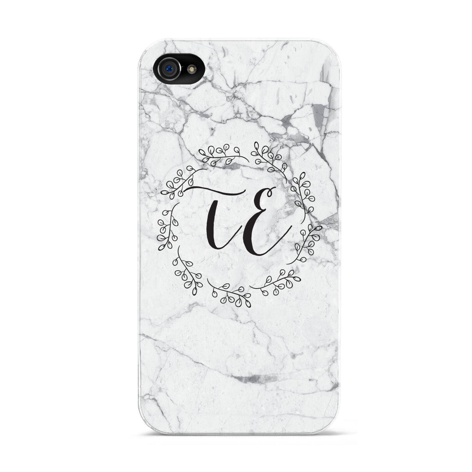 Personalised Initials Marble Apple iPhone 4s Case