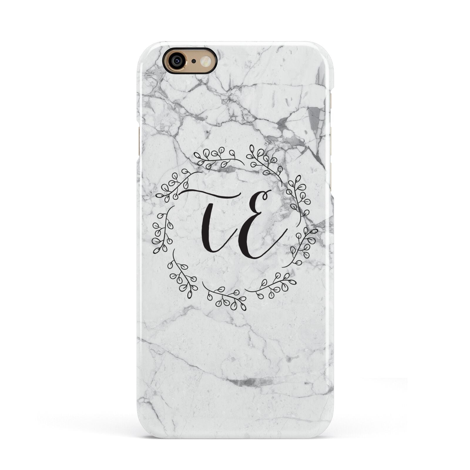 Personalised Initials Marble Apple iPhone 6 3D Snap Case