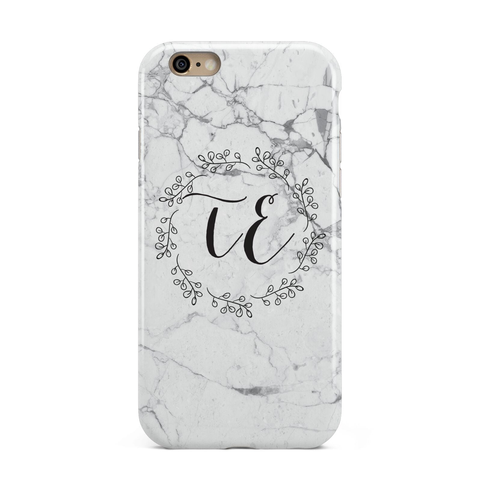 Personalised Initials Marble Apple iPhone 6 3D Tough Case