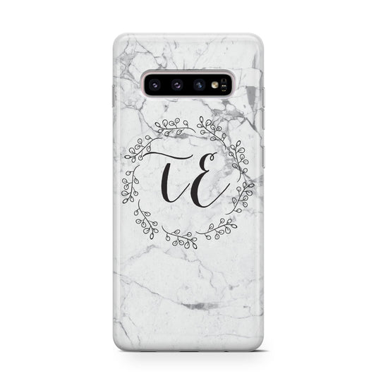 Personalised Initials Marble Protective Samsung Galaxy Case
