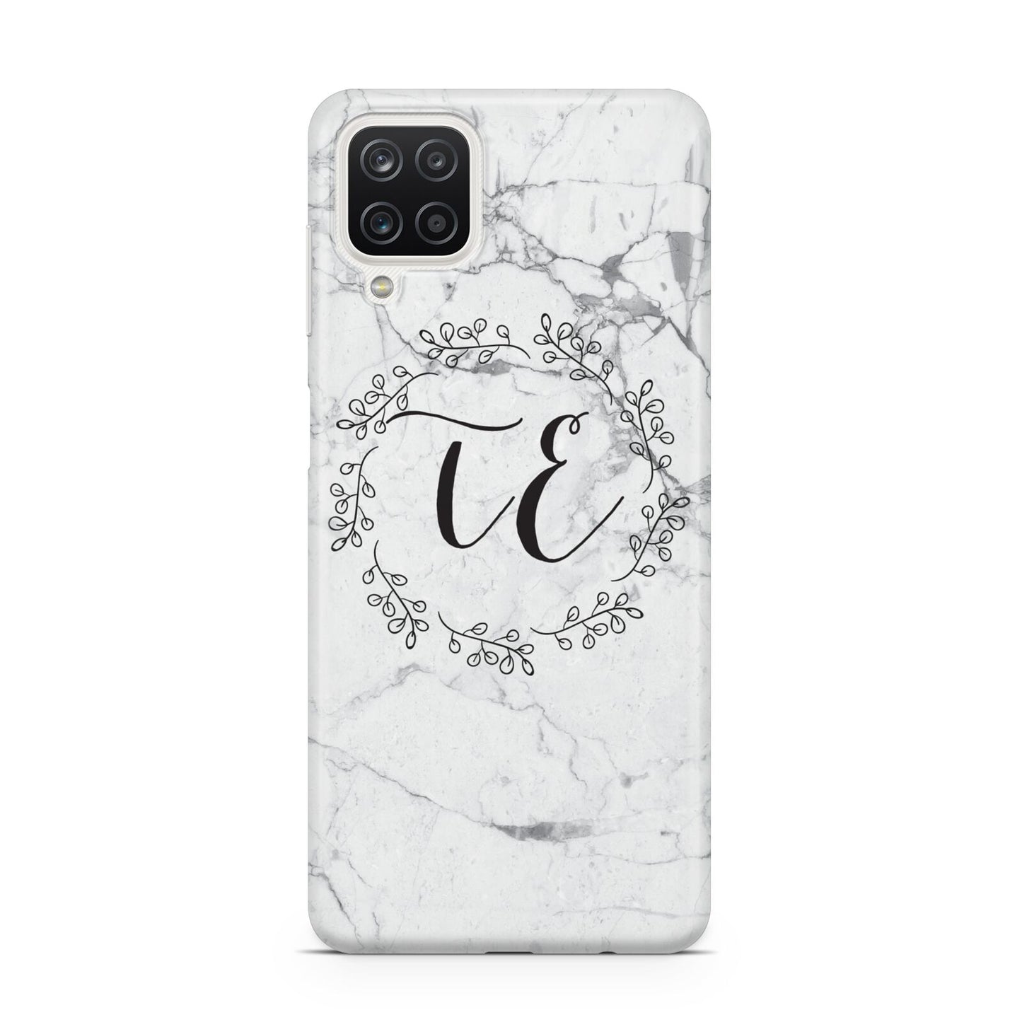 Personalised Initials Marble Samsung A12 Case