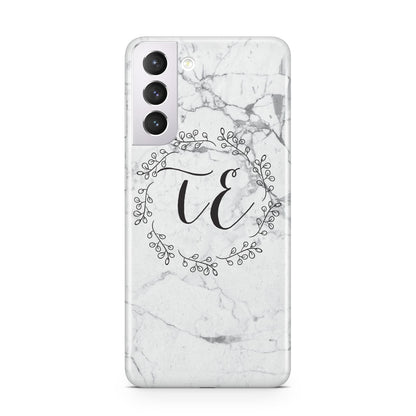 Personalised Initials Marble Samsung S21 Case