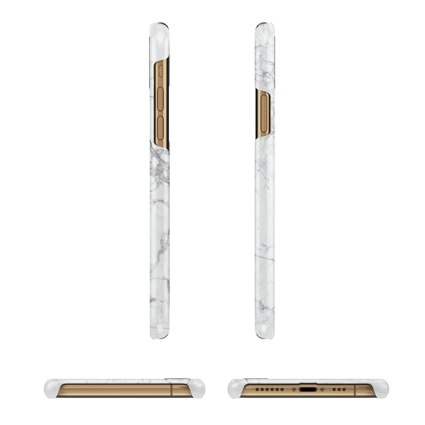 Personalised Initials Marble iPhone 11 3D Snap Case Angle Images