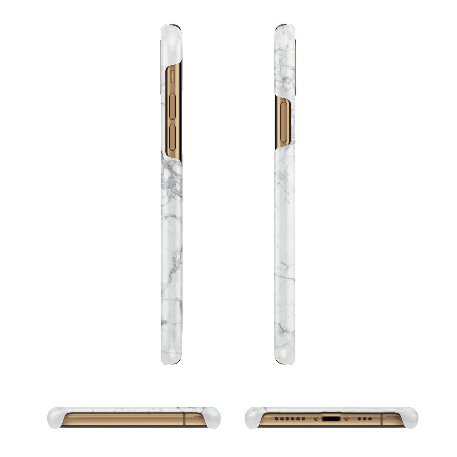 Personalised Initials Marble iPhone 11 3D Snap Case Angle Images