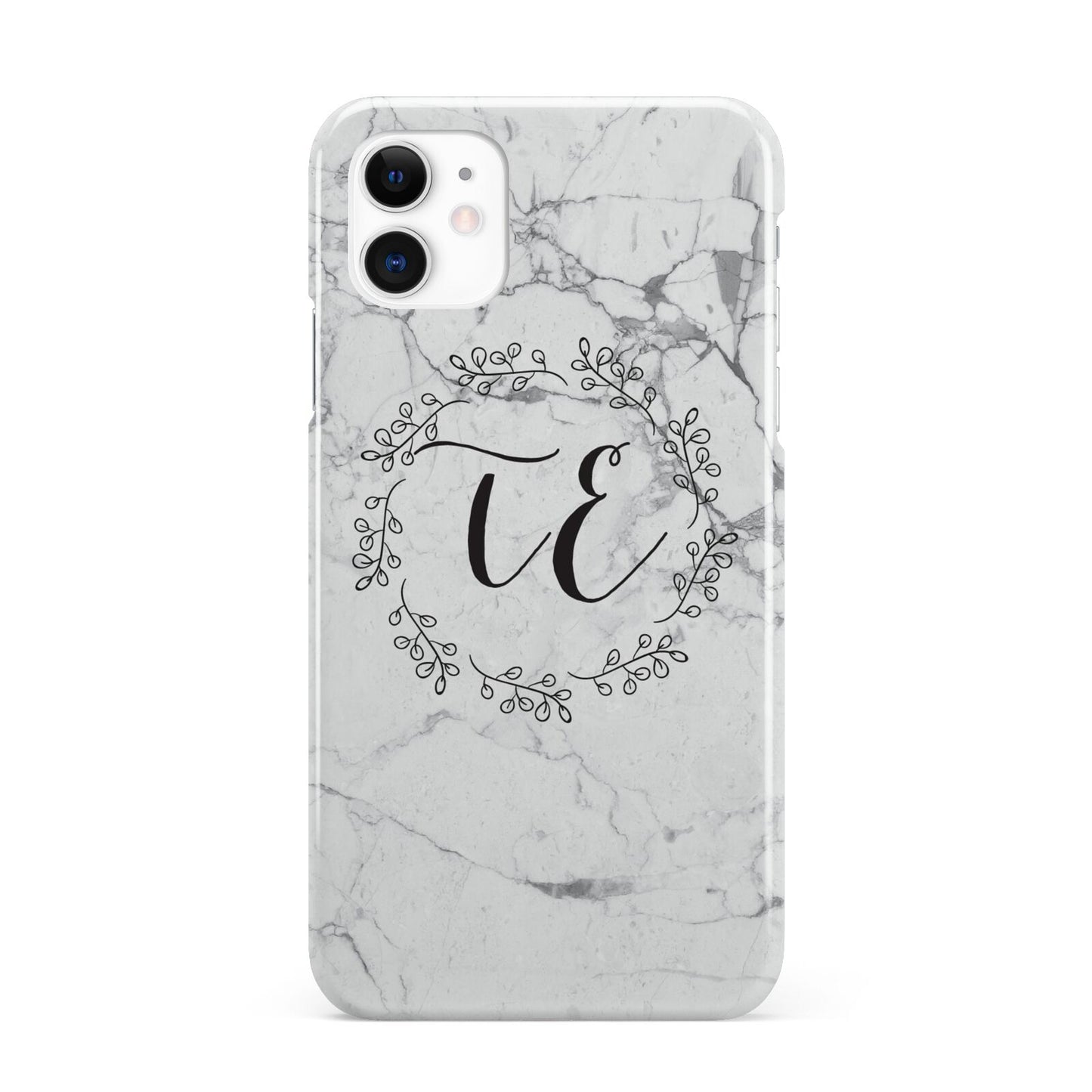 Personalised Initials Marble iPhone 11 3D Snap Case