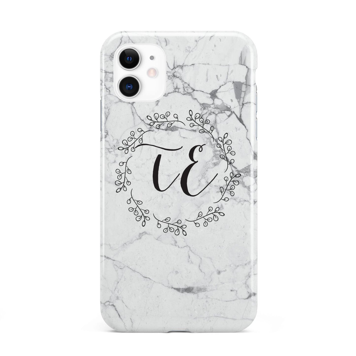 Personalised Initials Marble iPhone 11 3D Tough Case