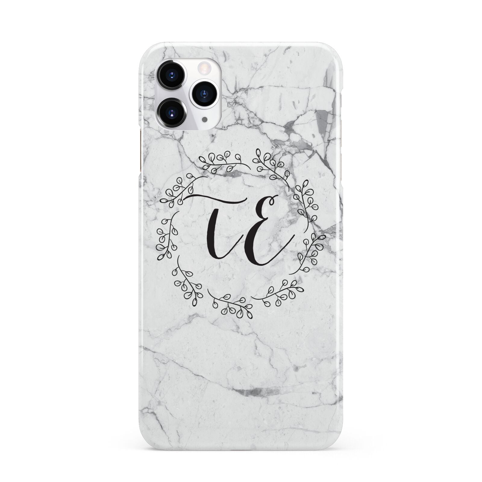 Personalised Initials Marble iPhone 11 Pro Max 3D Snap Case
