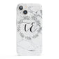 Personalised Initials Marble iPhone 13 Full Wrap 3D Snap Case