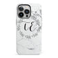 Personalised Initials Marble iPhone 13 Pro Full Wrap 3D Tough Case