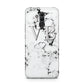 Personalised Initials Outline Heart Marble Huawei Mate 20 Lite