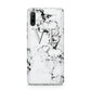 Personalised Initials Outline Heart Marble Huawei P30 Lite Phone Case