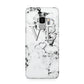 Personalised Initials Outline Heart Marble Samsung Galaxy S9 Case