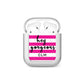 Personalised Initials Pink Striped AirPods Case