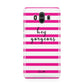 Personalised Initials Pink Striped Huawei Mate 10 Protective Phone Case