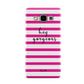 Personalised Initials Pink Striped Samsung Galaxy A5 Case