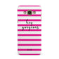 Personalised Initials Pink Striped Samsung Galaxy A8 Case