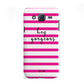 Personalised Initials Pink Striped Samsung Galaxy J5 Case