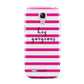 Personalised Initials Pink Striped Samsung Galaxy S4 Mini Case