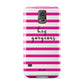 Personalised Initials Pink Striped Samsung Galaxy S5 Case