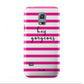 Personalised Initials Pink Striped Samsung Galaxy S5 Mini Case