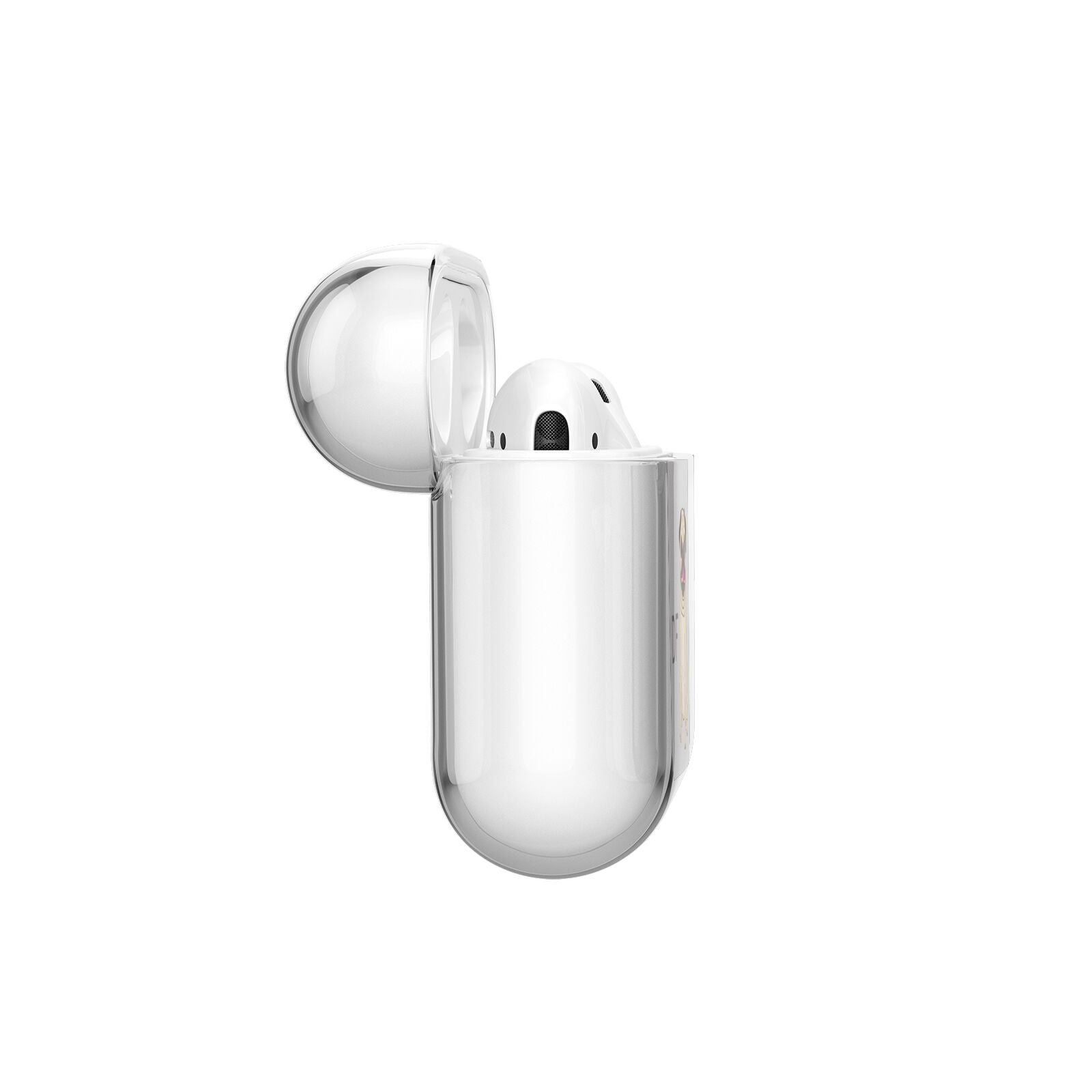 Personalised Initials Pug AirPods Case Side Angle