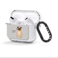 Personalised Initials Pug AirPods Clear Case 3rd Gen Side Image