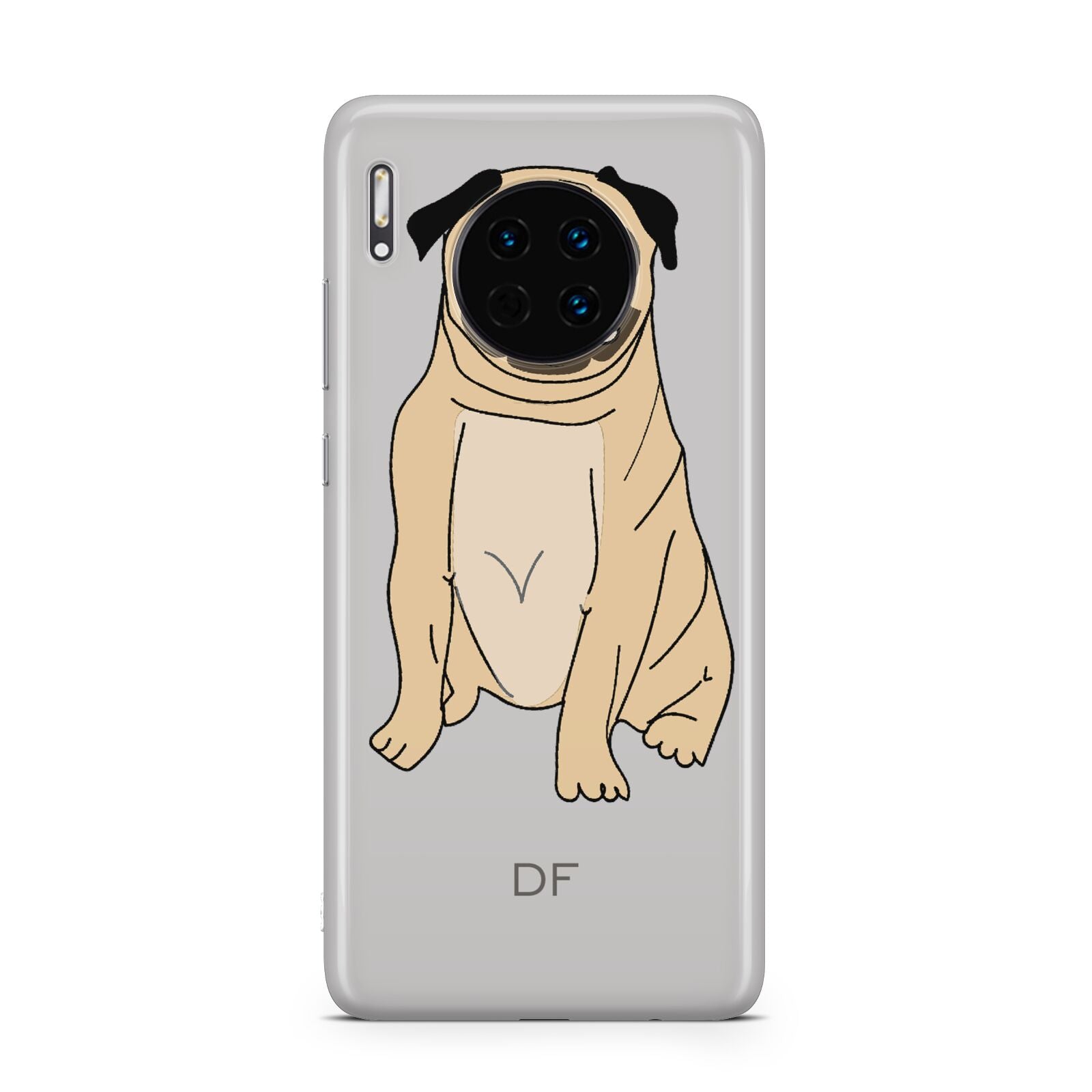 Personalised Initials Pug Huawei Mate 30