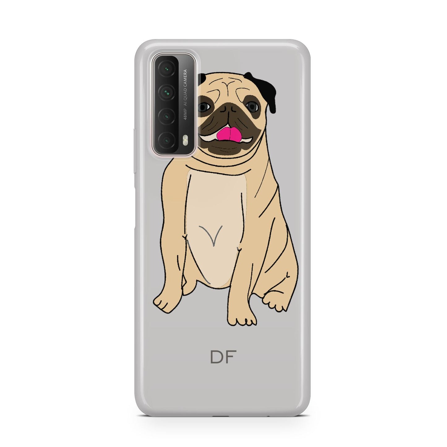 Personalised Initials Pug Huawei P Smart 2021