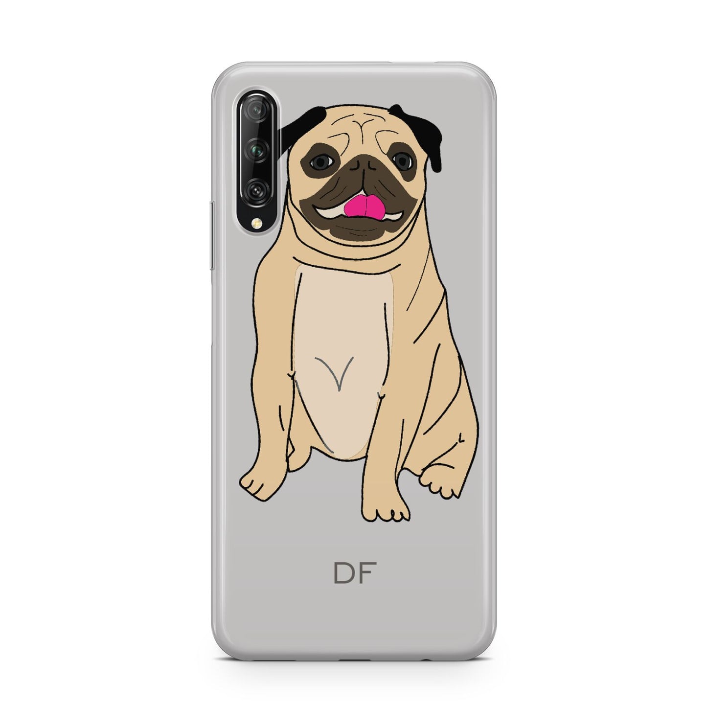 Personalised Initials Pug Huawei P Smart Pro 2019