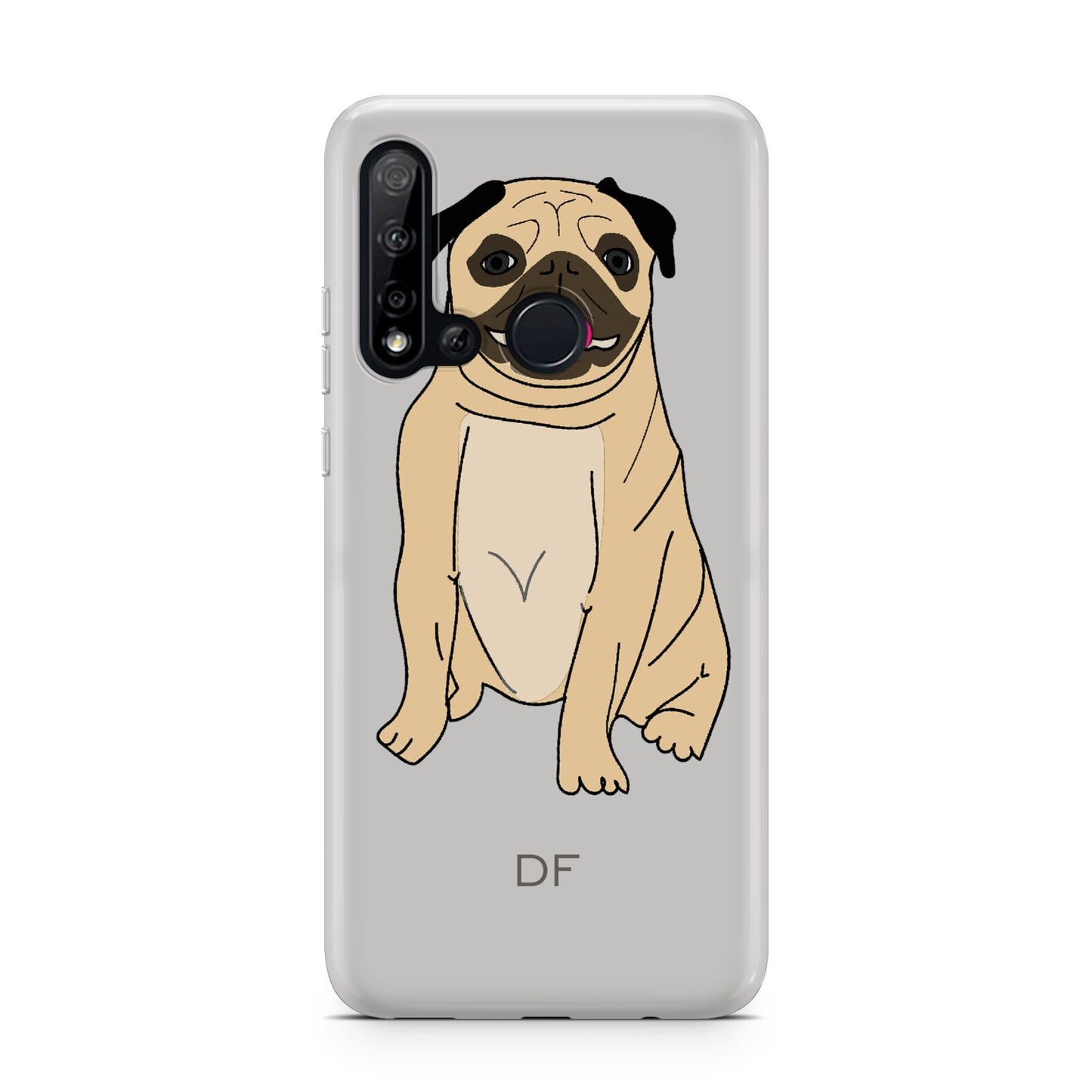 Personalised Initials Pug Huawei P20 Lite 5G Phone Case