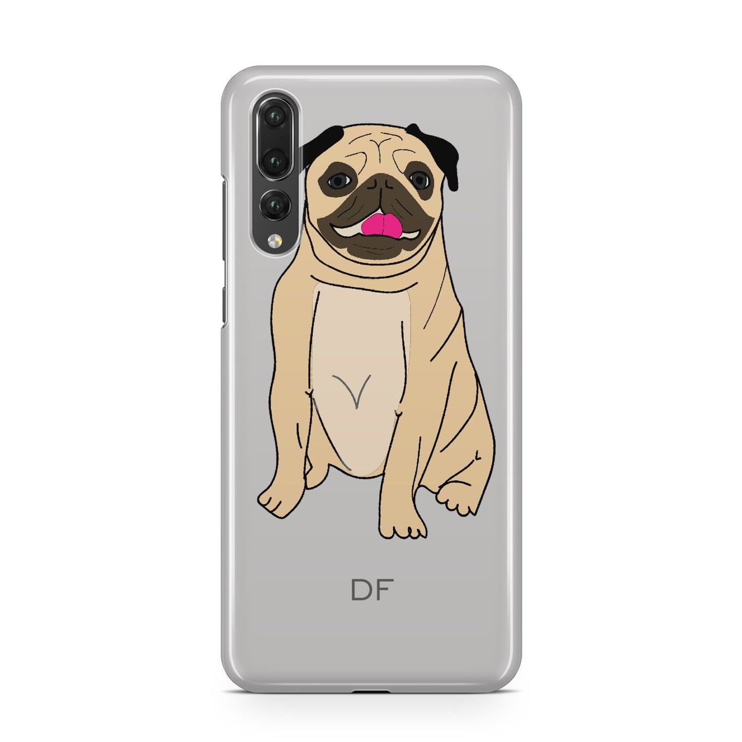 Personalised Initials Pug Huawei P20 Pro Phone Case