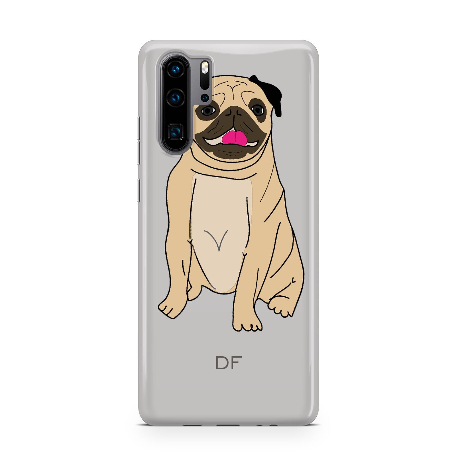 Personalised Initials Pug Huawei P30 Pro Phone Case