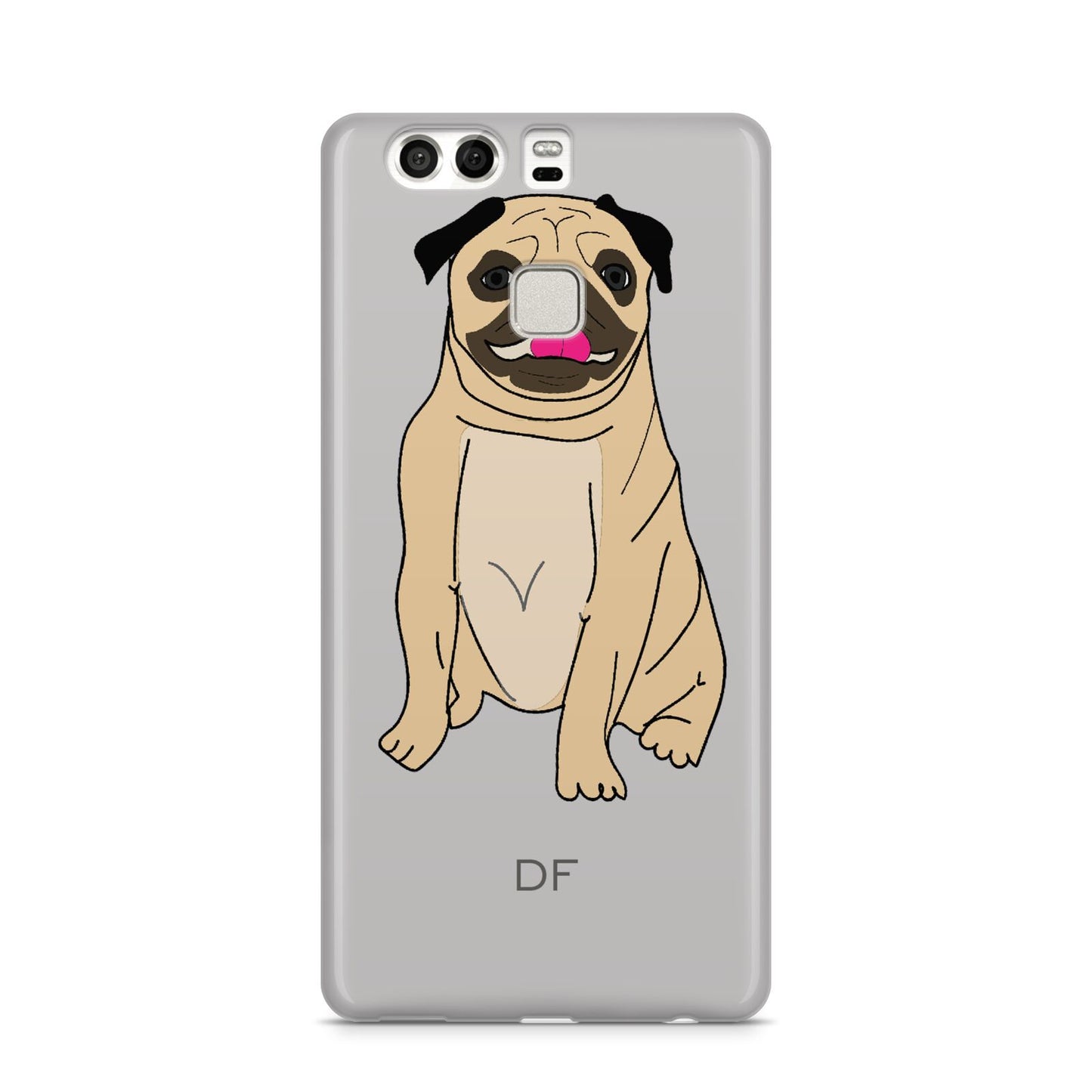Personalised Initials Pug Huawei P9 Case