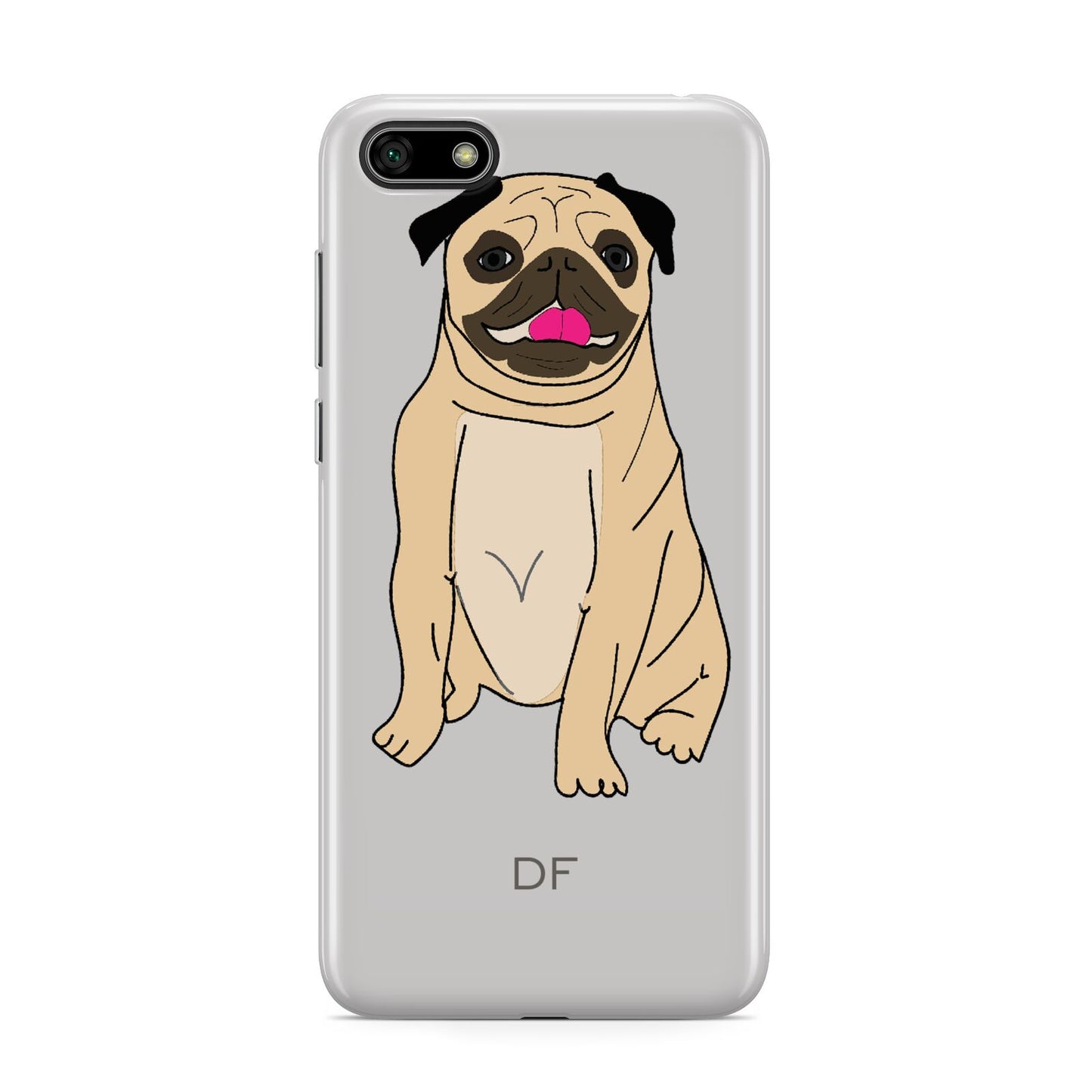 Personalised Initials Pug Huawei Y5 Prime 2018 Phone Case